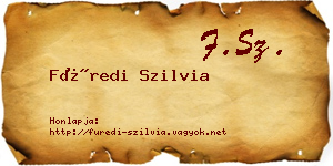 Füredi Szilvia névjegykártya