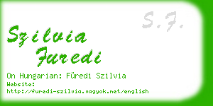 szilvia furedi business card