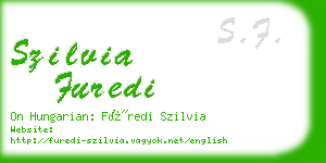 szilvia furedi business card